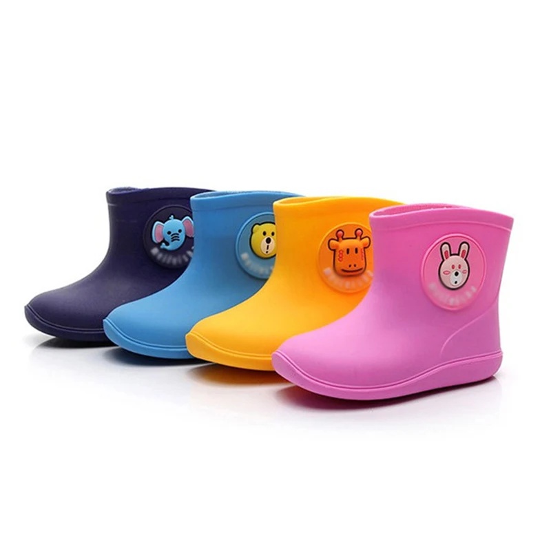 Toddler Rain Boots Baby Rain Boots Short rain Boots for Toddler Easy-on Lightweight and Waterproof 