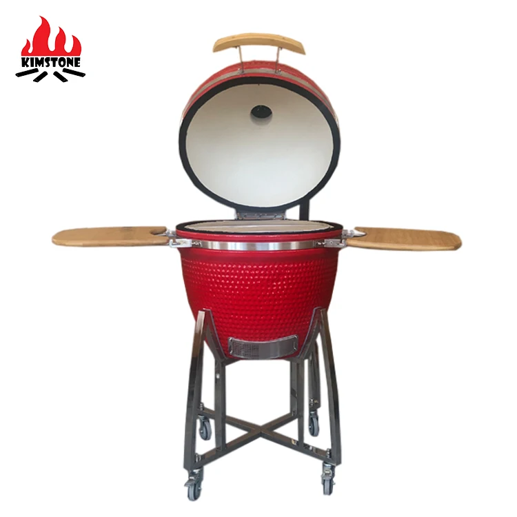 KIMSTONE 23 Inch Komado Grill Ceramic Bbq Parts Smoker Clay Oven Bono Grande Blue Brown jardin Barbacoas En Portugal Kamado