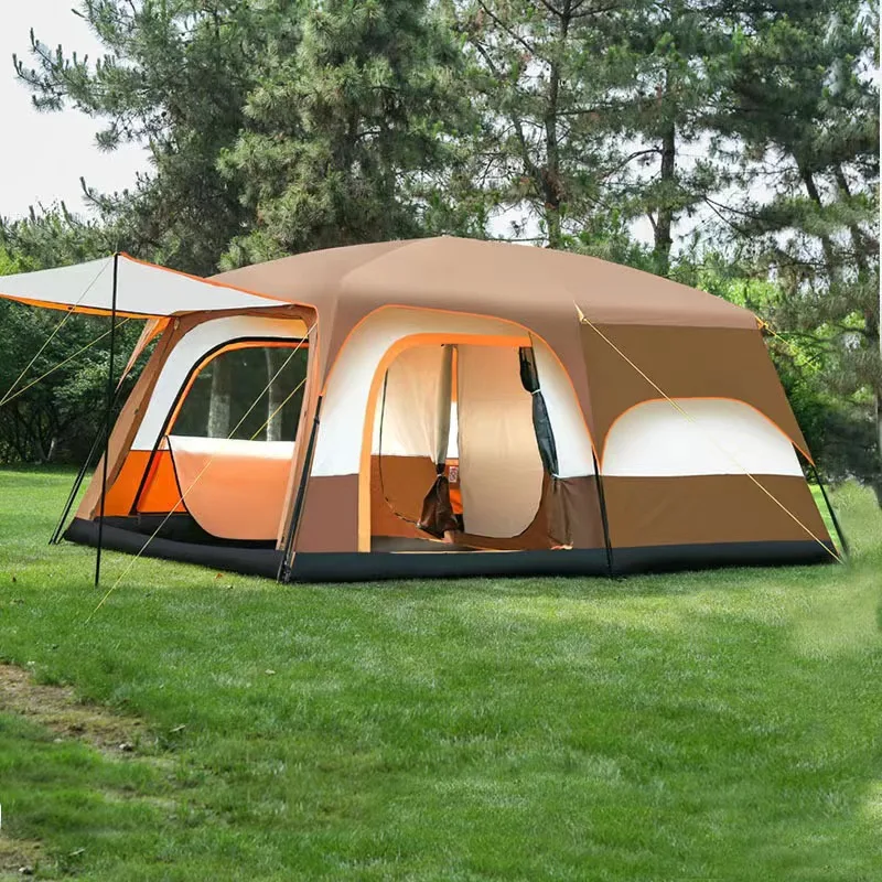 Angeles Home 2-Person PVC Outdoor Camping Tent with External Cover-Green, Large Roller Carrying Bag