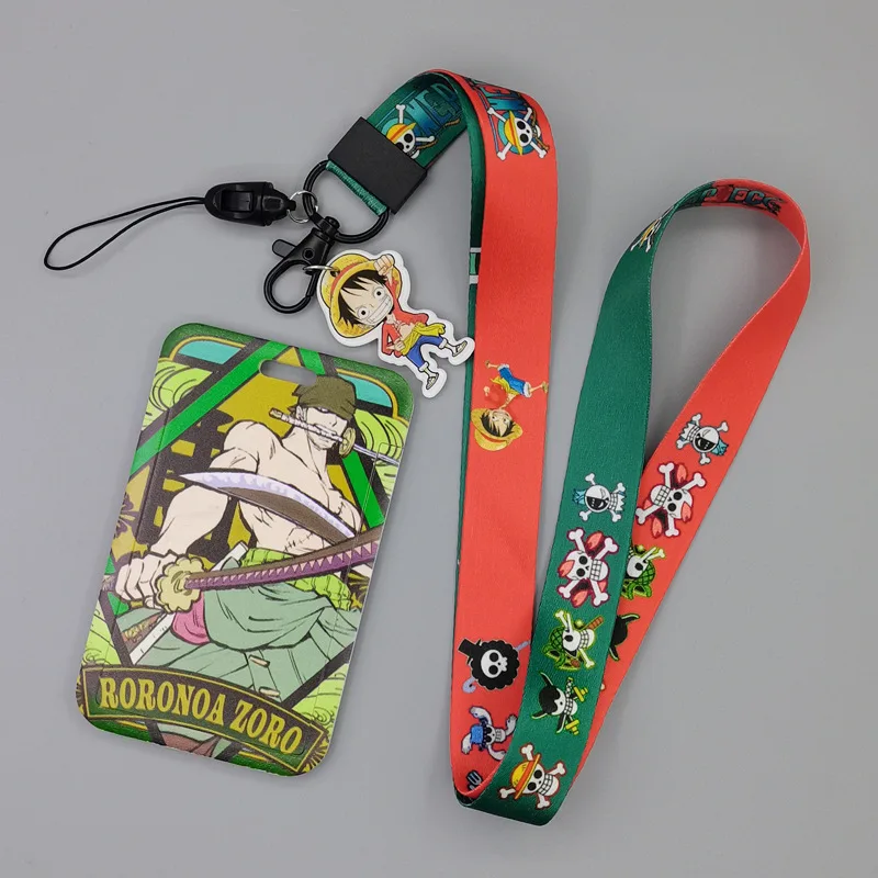 Hot sale one piece lanyards custom print long polyester anime lanyard with id card badge holder manufacture