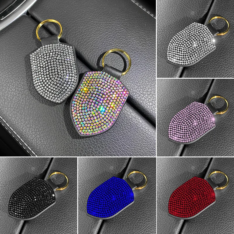 Bling Diamond Crystal Car Key Case Shell Cover With Key Chain For