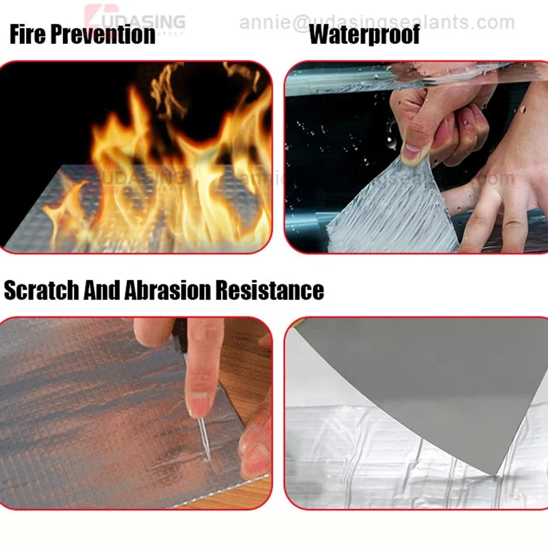 Противотечная фольга пластическая резиновая бутиловая лента 4 дюйма алюминиевая гидроизоляционная 25 дюймов для ремонта