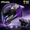 911 reveal helmet-r1 black purple-3cdot double certification