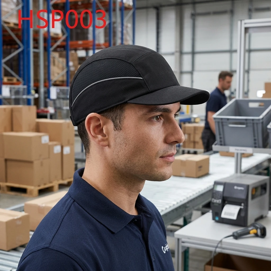 ZYF,home Service Professionals Anti-impact Black Safety Bump Cap Baggage Handlers Work Helmet with High-Visibility HSP003