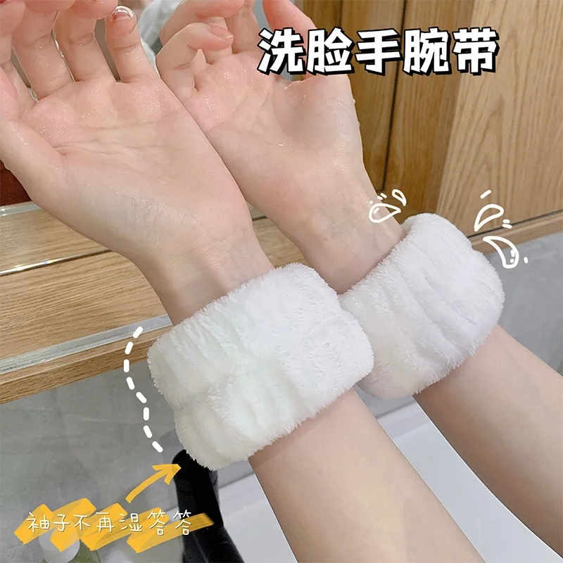 Spa Stirnband & Armband Set – Weiches Washband Für Gesichtsreinigung, Make-up & Hautpflege