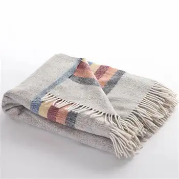 2022 New Arrival Expensive Womans Shawls Wool Polyester Plaid Scarfs For Winter