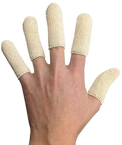 Hand Eczema Skin Cracking Calluses Wicks Moisture Jewelry Clean Smudges Cotton Protect Fingertips Finger Cots
