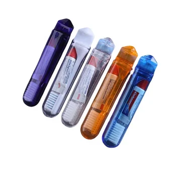 Portable Foldable Travel Toothbrush Set with Toothpaste Kit for Small Space Travel
