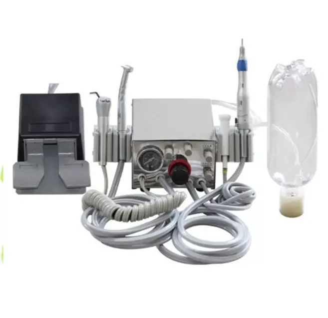 With Luxury Multifunction Pedal Portable Dental Unit Dental Portable Turbine Unit Work With Air