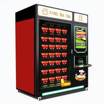 Lunch Box Soup Elevator Vending Machine That's Cooks Meal Hot Food With Elevator Direct Push Trays