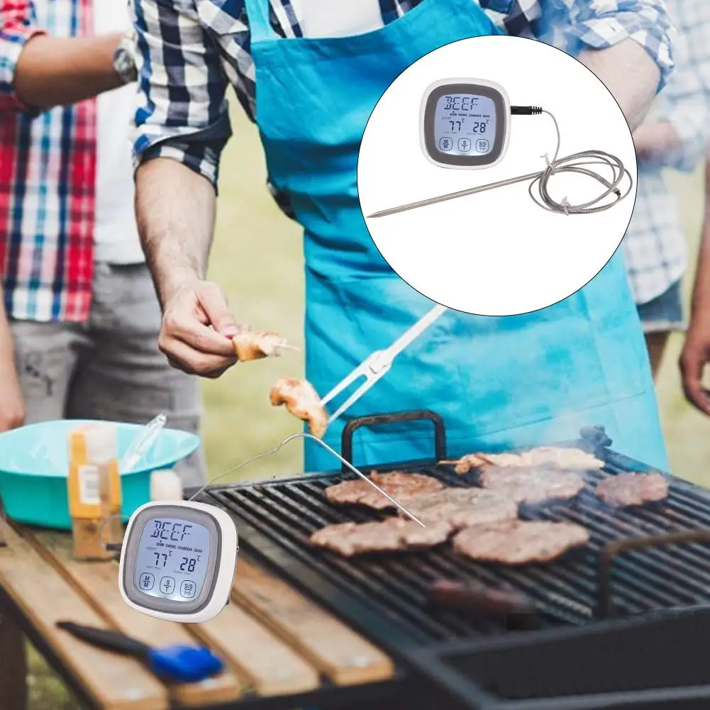 Cross Border Export Touch Screen Wireless Food Thermometer Multifunctional Meat Barbecue Electronic Thermometer