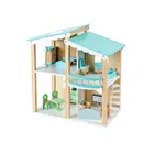 COMMIKI Large Doll House Kit Toys Pretend Play Wooden Dream Baby Doll House Furniture Toy For Kids Girls Diy Big Children TOY