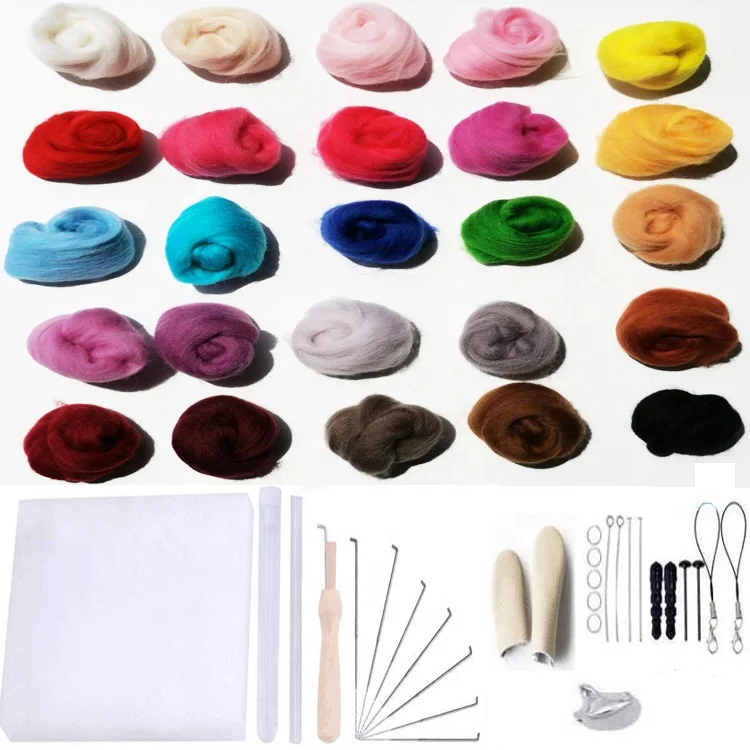 Animal Wool Needle Felt Handwork Craft Supplies Shiba Inu Doll Toy DIY Wool Needle Felting Kit for Beginners