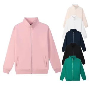 Custom Lamb Fleece Stand Collar Zipper Sweatshirt Work Jacket Autumn Winter Thickened Fleece Jacket