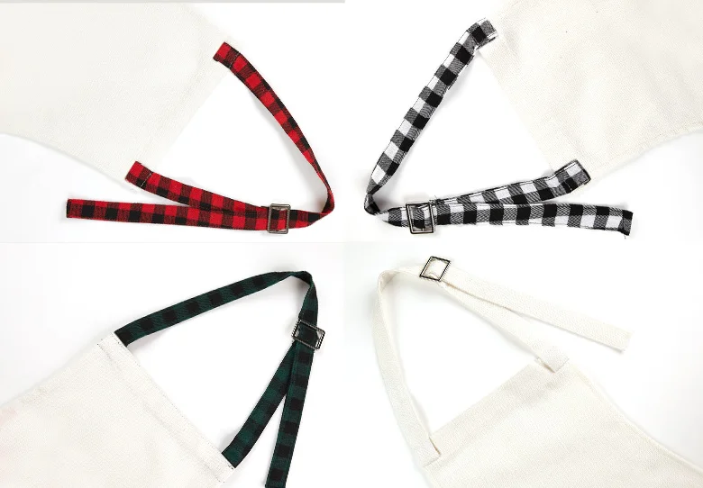 Sublimation Bib Apron Blank Kitchen Aprons With Pockets White Cooking