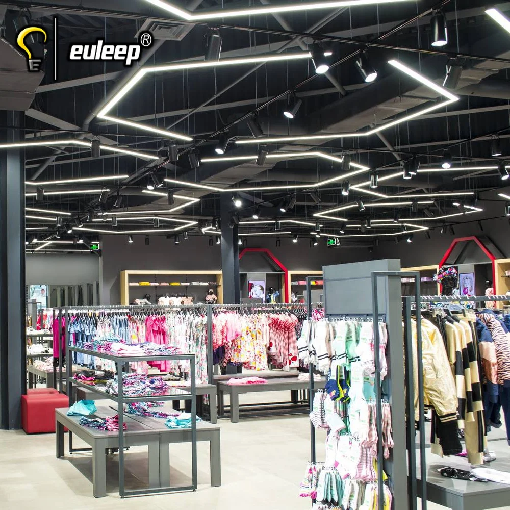 Architectural  Linear Decorative Design Pendant Hexagonal Led Light Cross Y Shape Led Shop Light for Garage Gym Ceiling Lights