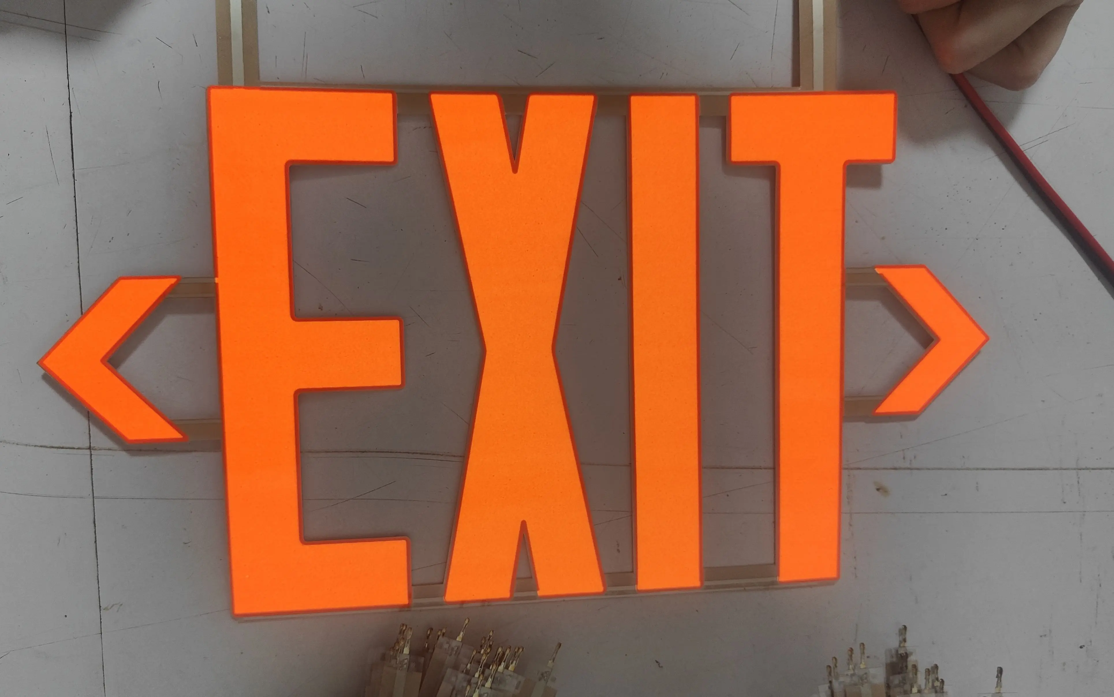 Electroluminescent Exit Sign Flexible Selfadhesive Led Luminous Exit