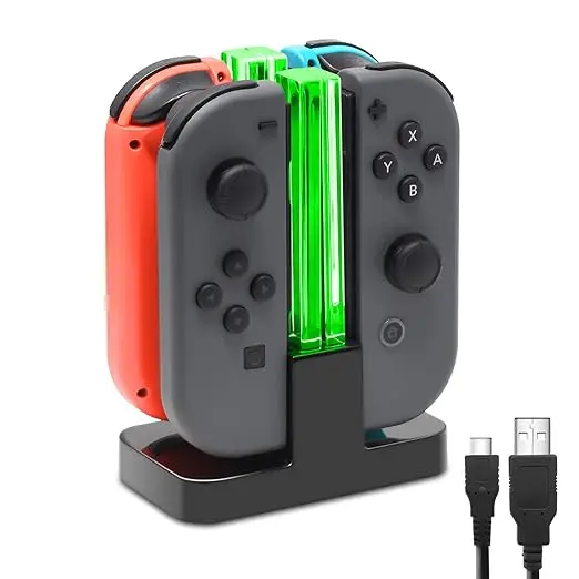 Док зарядки совместим с Nintendo Switch для Joy Con & OLED Модель контроллера Зарядный стенд Зарядный станции