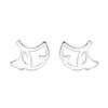 Ginkgo leaf stud earrings yr1-4832b