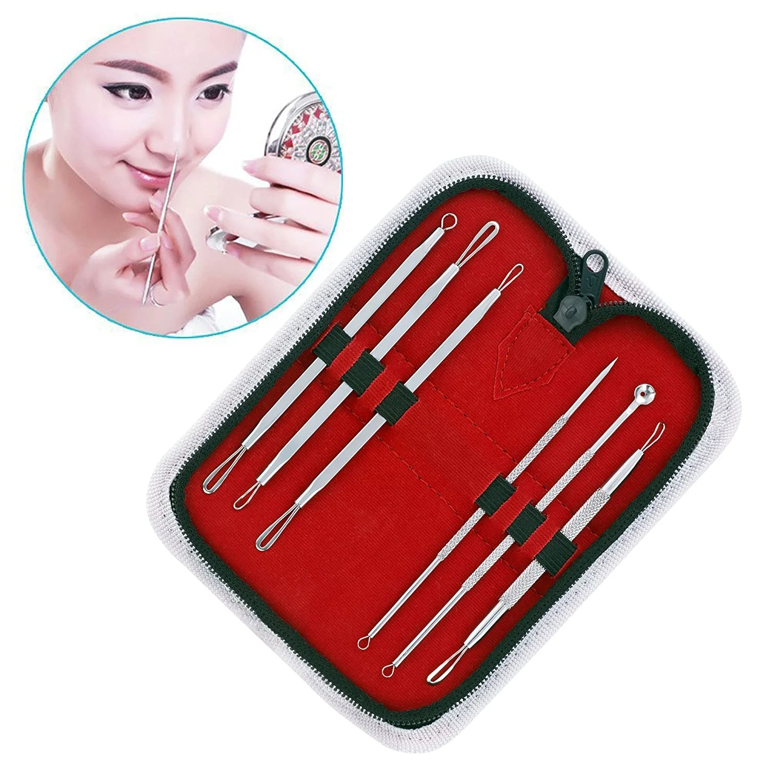 Blackhead Remover Pimple Comedone Extractor Tool Best Acne Removal Kit