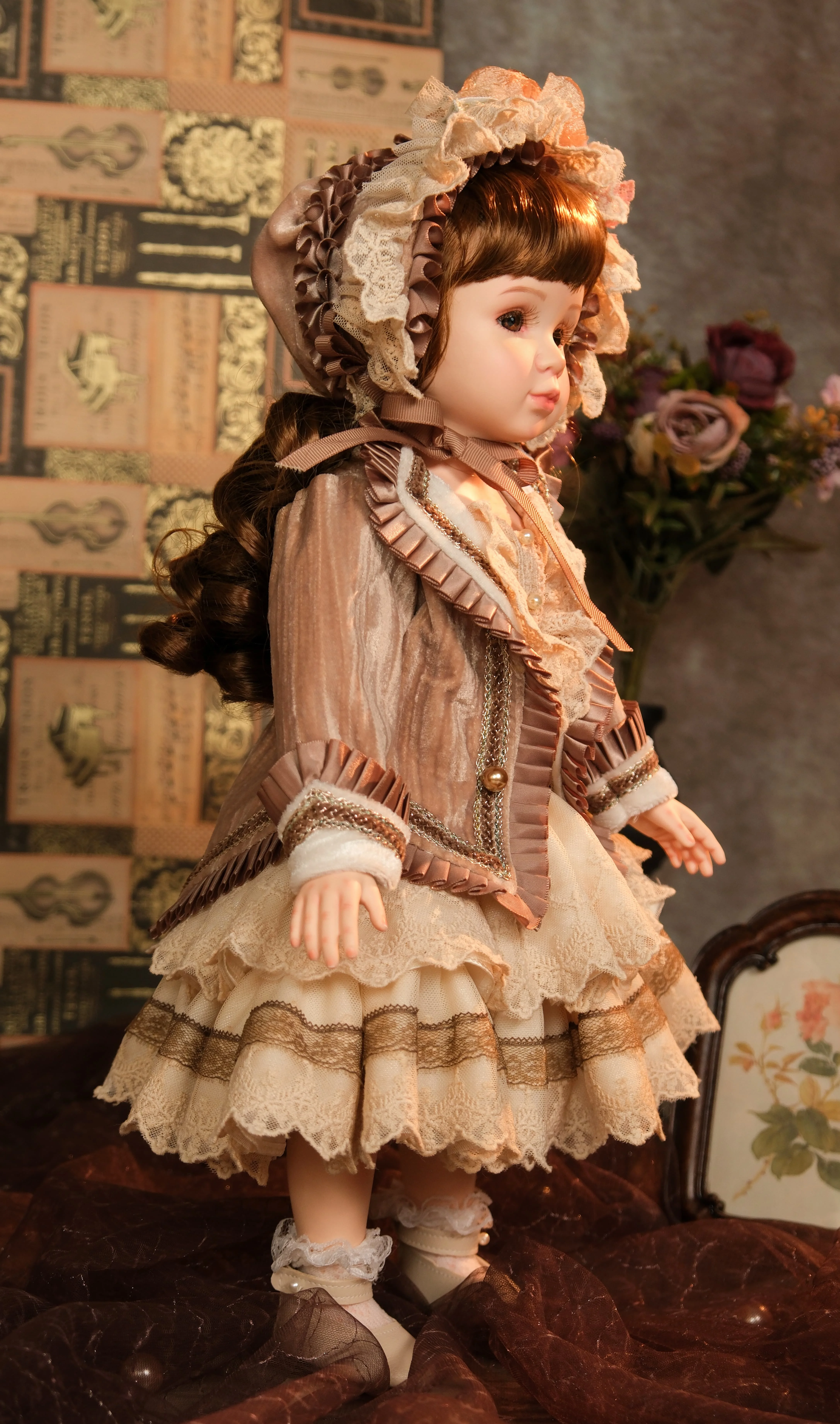 Antique Vintage 18-Inch Ceramic Porcelain Princess Baby Dolls