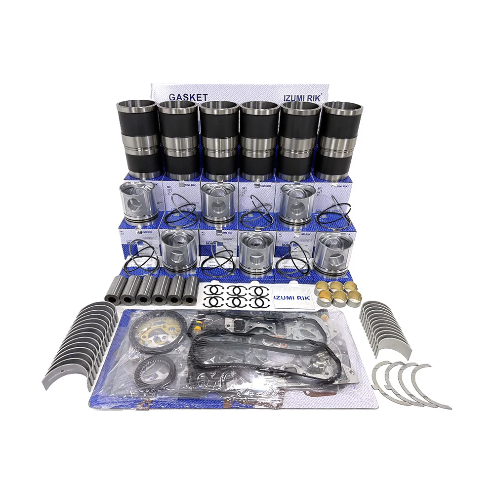 IZUMI RIK for Yanmar 6LAH-STE Overhaul Rebuild Kit with Overhaul Kit Main & Conrod Bearing with Thrust Washer Engine Parts