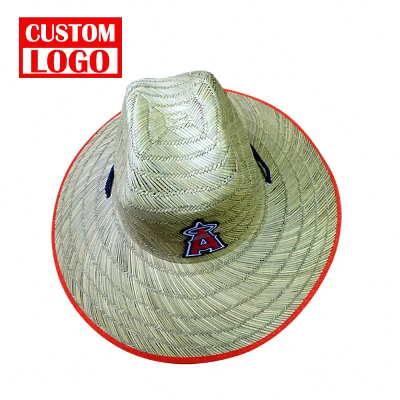 Соломенная шляпа оптовая продажа плоская высокого качества модная широкополая для серфинга с логотипом соломенные шляпы