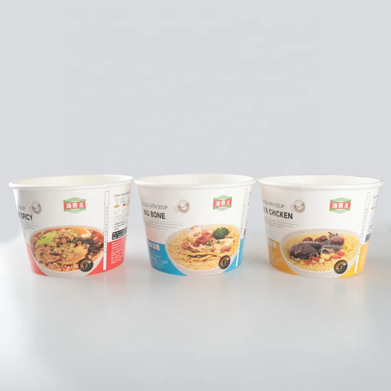 Custom Printed Disposable Hot Ramen Paper Cup Noodle Bowl Packaging ...