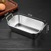 Cesta rectangular para snacks [Plateada con asas]