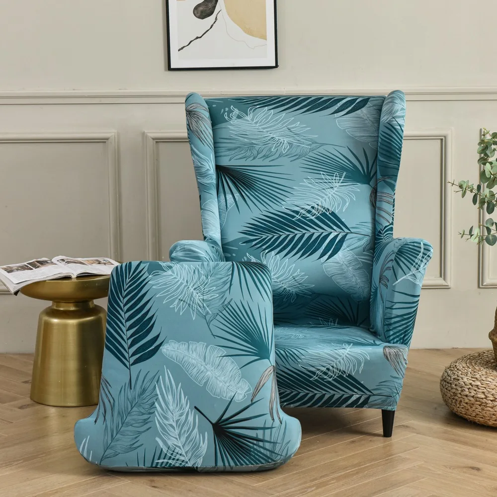 Wing Chair Slipcovers Elastic Large Back King Cover Sofa Tiger Stool Cover Wingback Armchair Slipcovers for Wingback Chairs