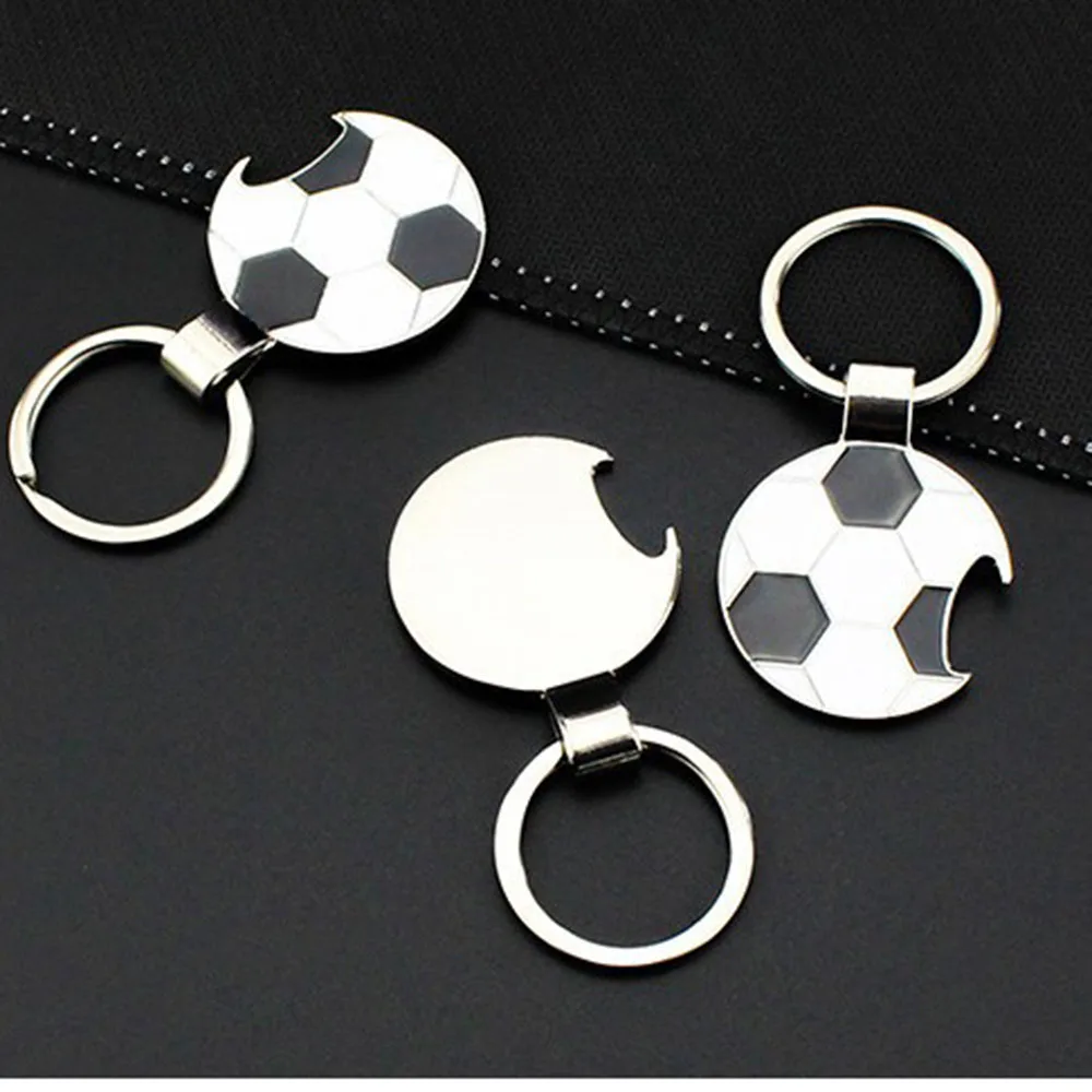 2026 Football World Zinc Alloy Portable Soccer Design Bottle Opener Minimalist Creative Keychain Bottle Opener
