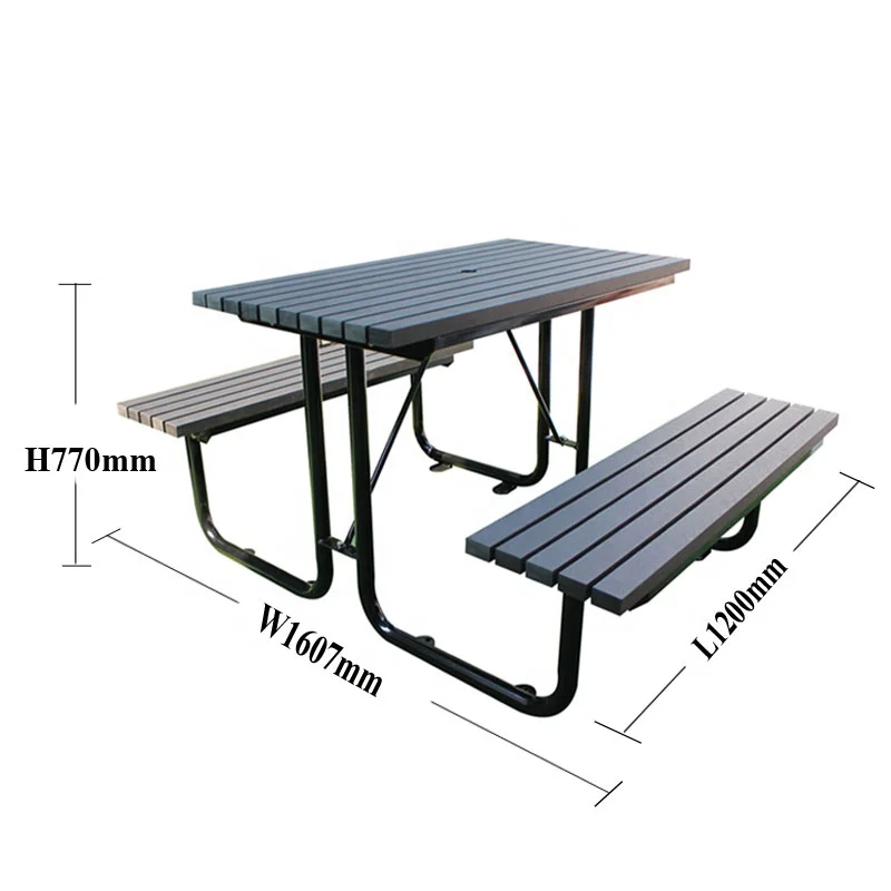 Outdoor Picnic Table and Bench Outside Tables with Chair for Picnic Garden Park Picnic Tabl with Chair