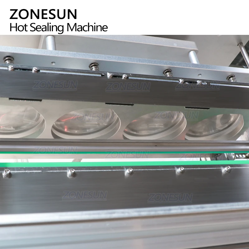 ZONESUN ZS-FKR4T Automatic 4 Heads Bucket Jar Bottle Aluminum Foil Film Roll Heat Press Sealing Machine