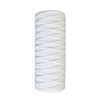 String Wound Sediment Filter Water Treatment Filter Cartridge 100%food Grade Polypropylene Degreased Cotton Thread Wrapped