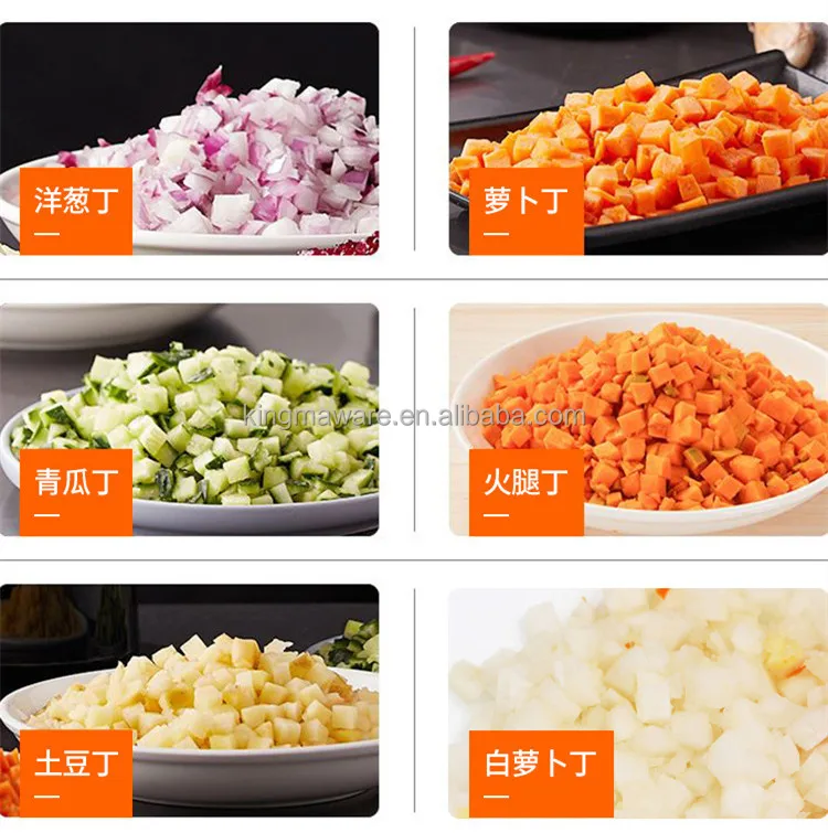 Source Máquina para cortar verduras con descuento de tiempo, cortador en  dados para queso, jengibre, frutas y verduras on m.alibaba.com