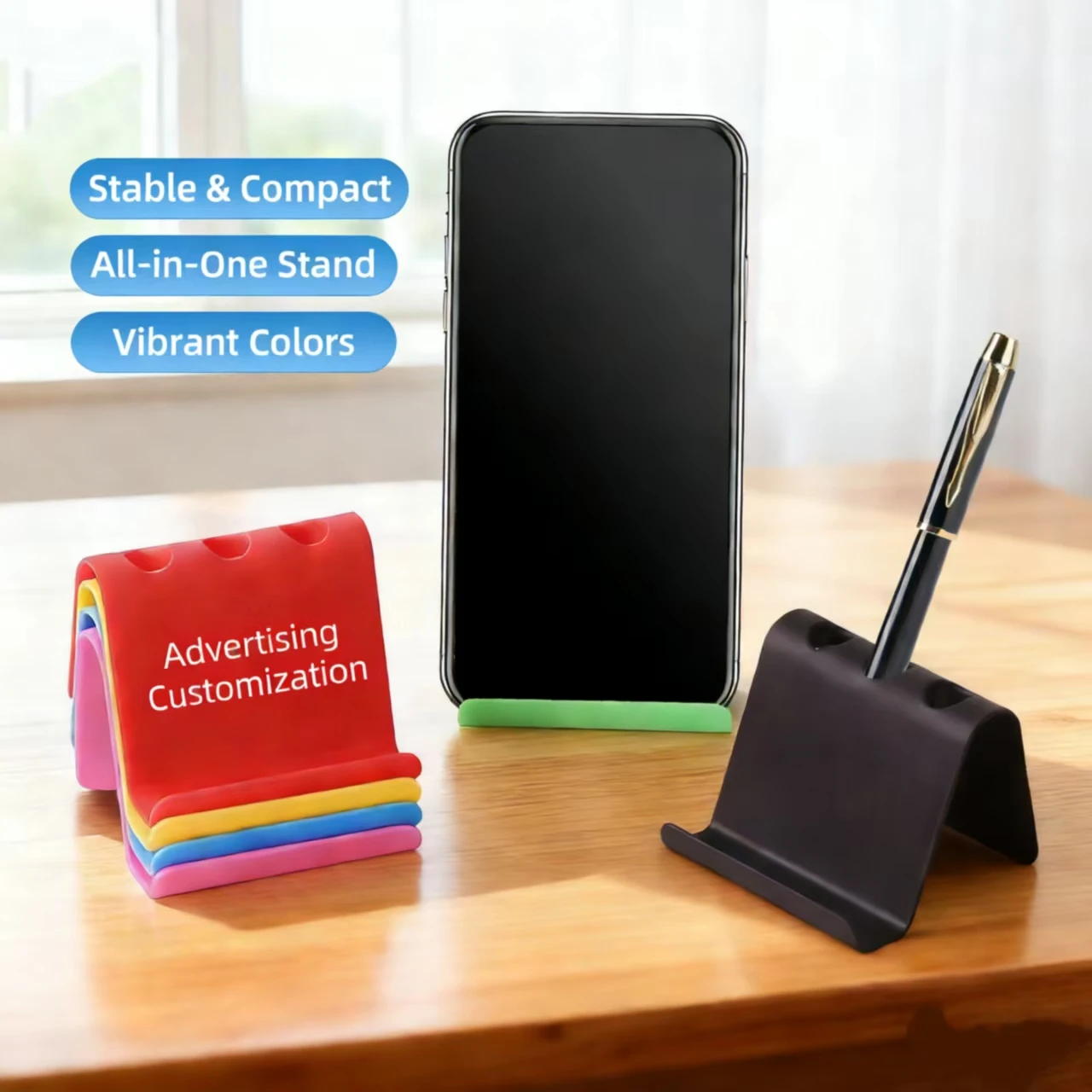Portable Business Card Mobile Phone Stand & Holder for Desktop-Custom Logo Advertising Wholesale Gifts preview 6