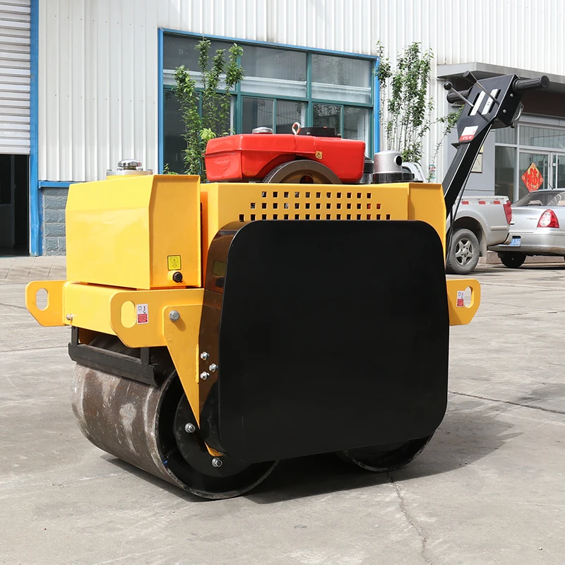 FREE SHIPPING Manufacturer Factory Price Hand-push Double Drum 500kg Small Body Asphalt Road Roller Compactor  for Sale