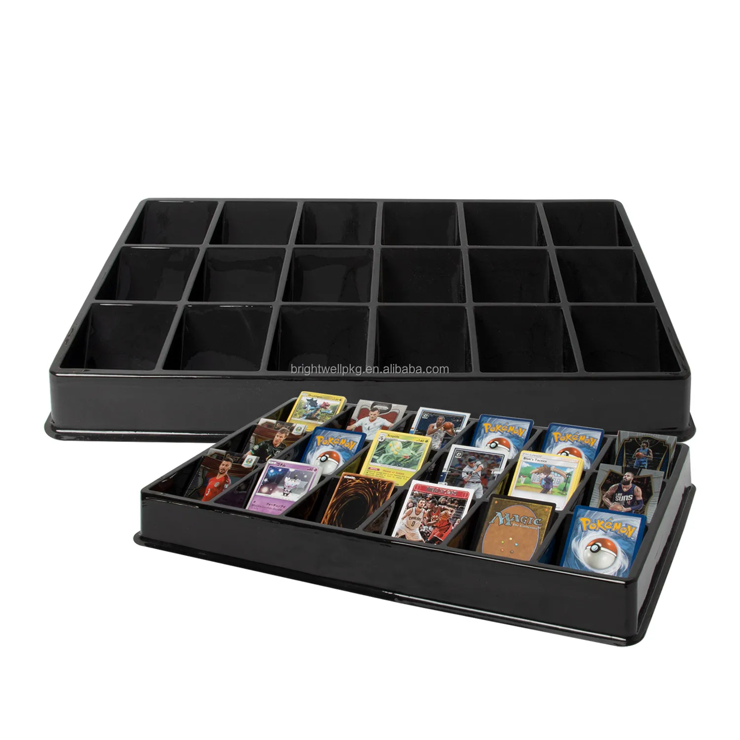 15 18 Slot Trading Card Sorting and Dealer Trays for MTG YUGION POKEMO Card