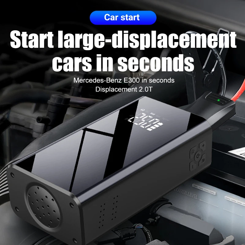 Multifunction Car Jump Starter with air Compressor Pump 16V 8000mAh Wireless Charger Car Jump Starter Battery Power Bank