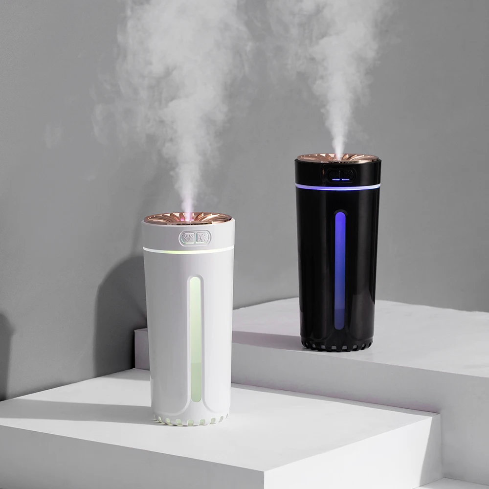 Fast Shipping Car air Diffuser Mini Battery Powered Smart Cool Mist Portable H2o LED Humidifier for Car