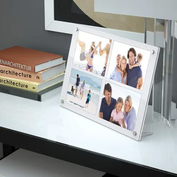 Acrylic White Photo Frame 5x7 Collage Picture Frames for Wall 4 Openings