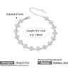 clear zircon bracelet - silver