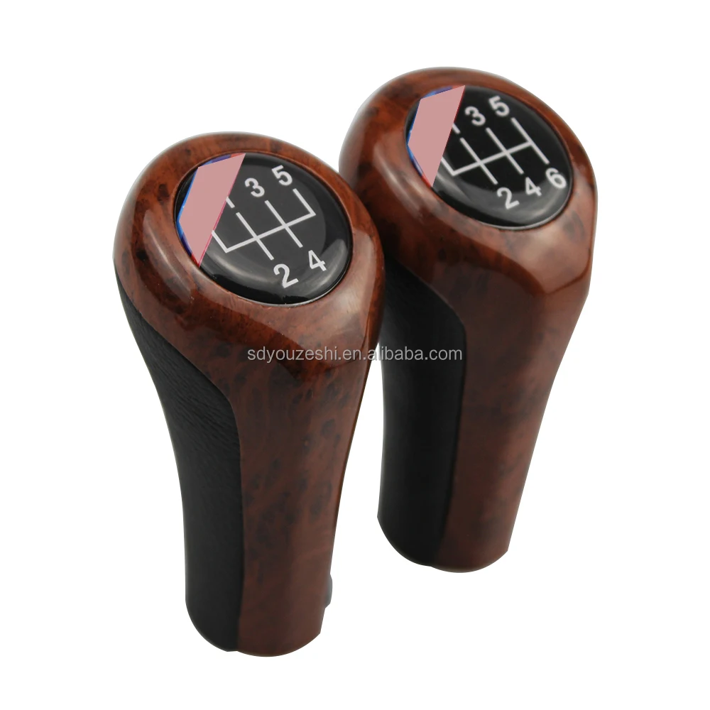 Universal Wood Grain Gear Shift Knob For Bmw 1 3 5 6 Series E46 E53 E60 E61 E63 E65 E81 E82 E83