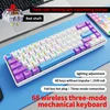 Blanco Azul Violeta PBT Eje Rojo