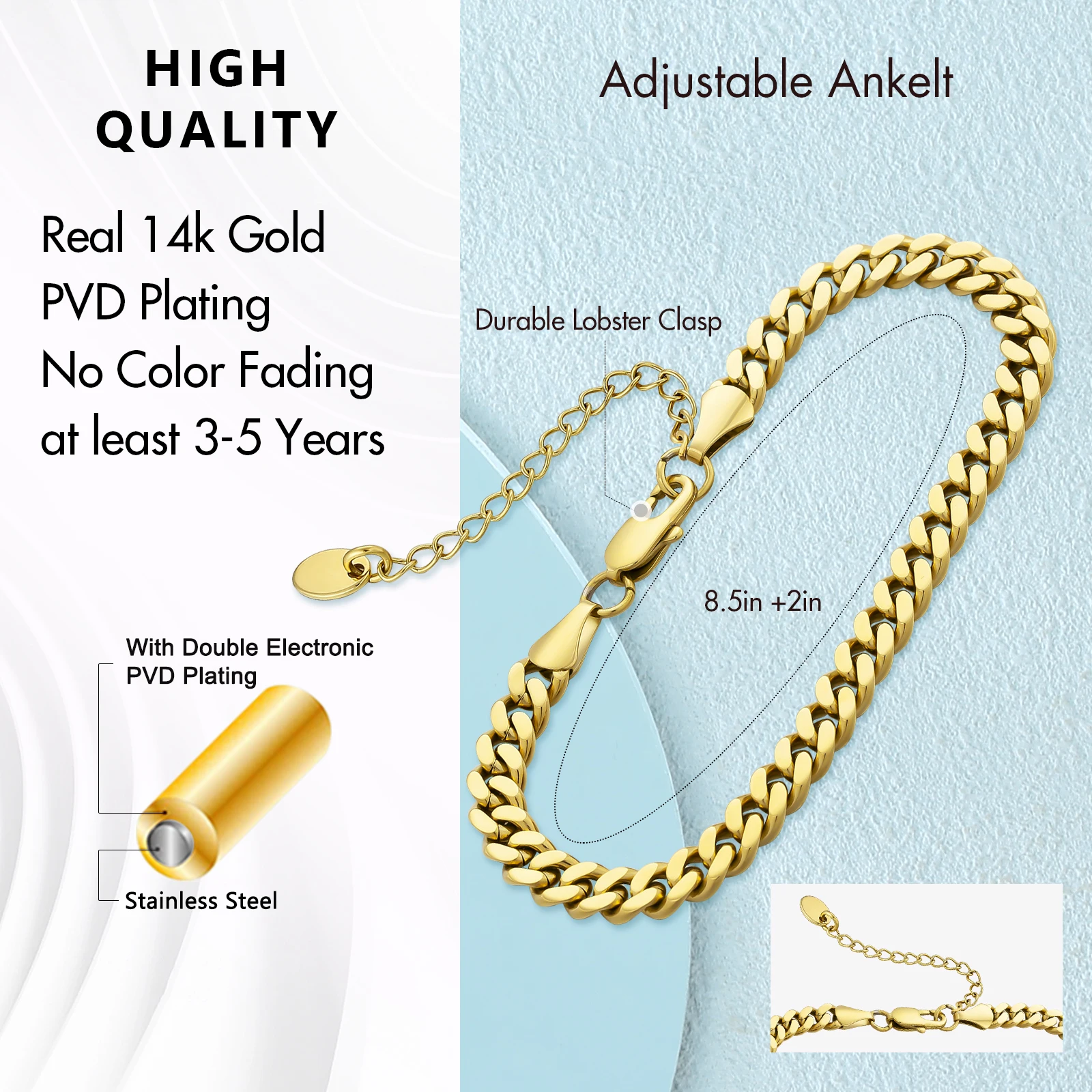 14K ゴールデン 貴金属 アンクレット・ブレスレット 【公式通販】