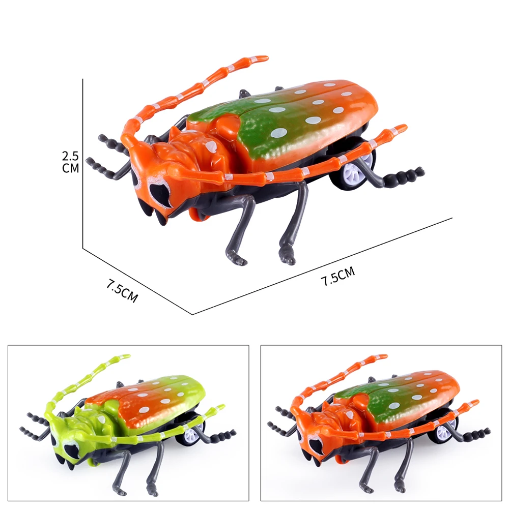 Bulk 2024 Cheap Mini Plastic Pull Back Insect Reptile Animal Promotional Toy