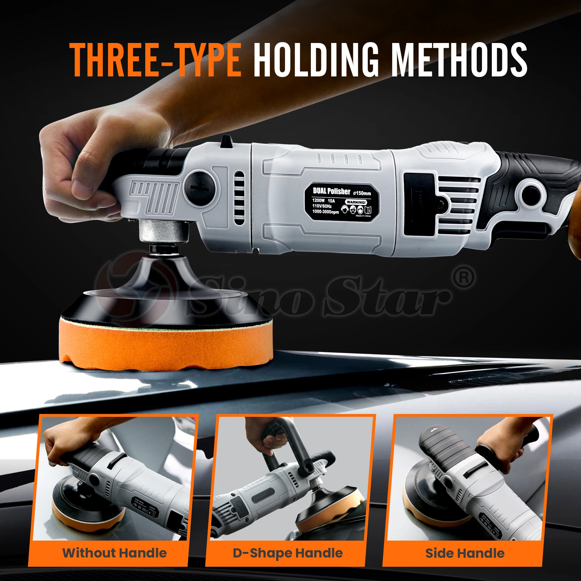 Высококачественный профессиональный автомобильный полировщик 6-ступенчатый Регулируемый роторный для деталей и Полировки Автомобиля