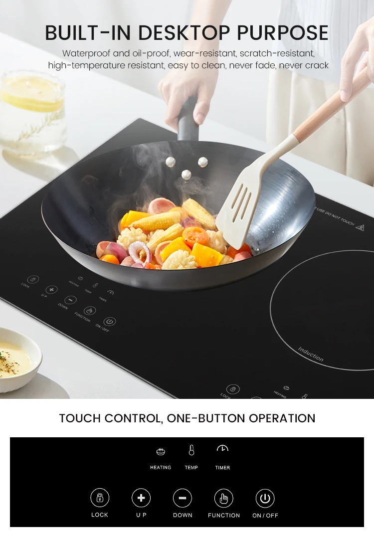 New Design 2 Heads Electric Induction Cooker 2200w Infrared Stove 85 ...