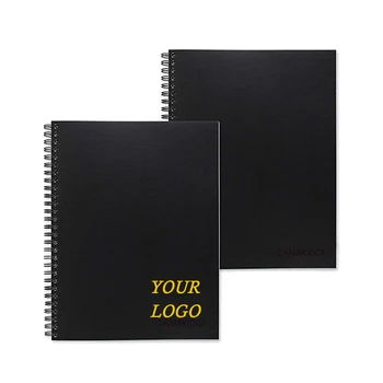 2023 business notebook with linen emboss paper cover spiral binding custom business notebook journals planner diary
