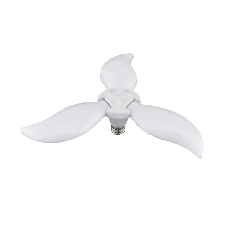 mango Shape Led E27 Fan Bulb Light Foldable Fan Blade Ceiling Bulb Led Light Folded Led Foldable Fan Blade Led Light Bulb 45w